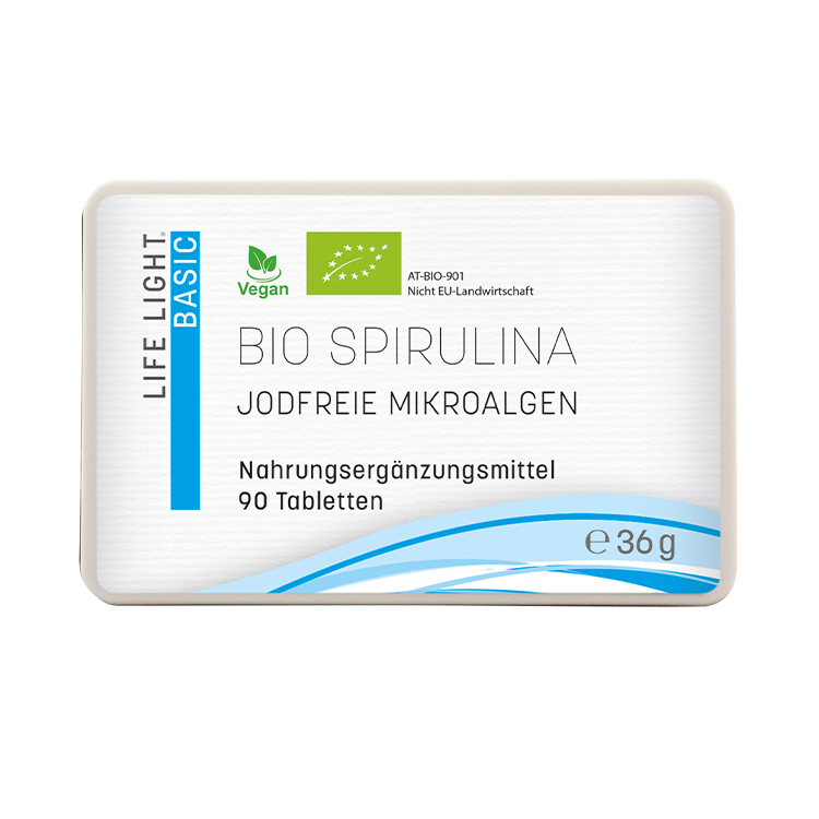 Bio Spirulina - jodfreie Mikroalgen (90 Tabletten)